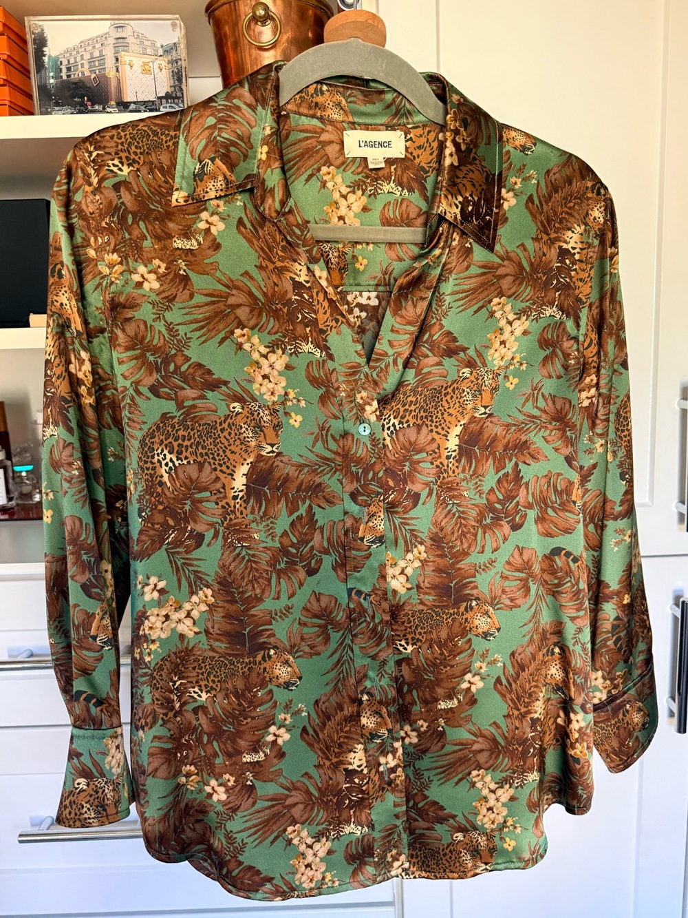 L’AGENCE Dani Silk Blouse – XS